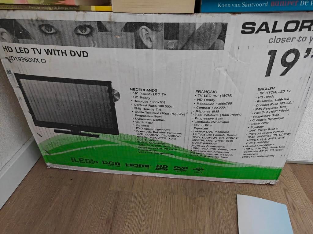 Salora 19" HD LED TV met DVD-speler - Goedkoop!, 50 Hz, HD Ready (720p), 40 tot 60 cm, Smart TV