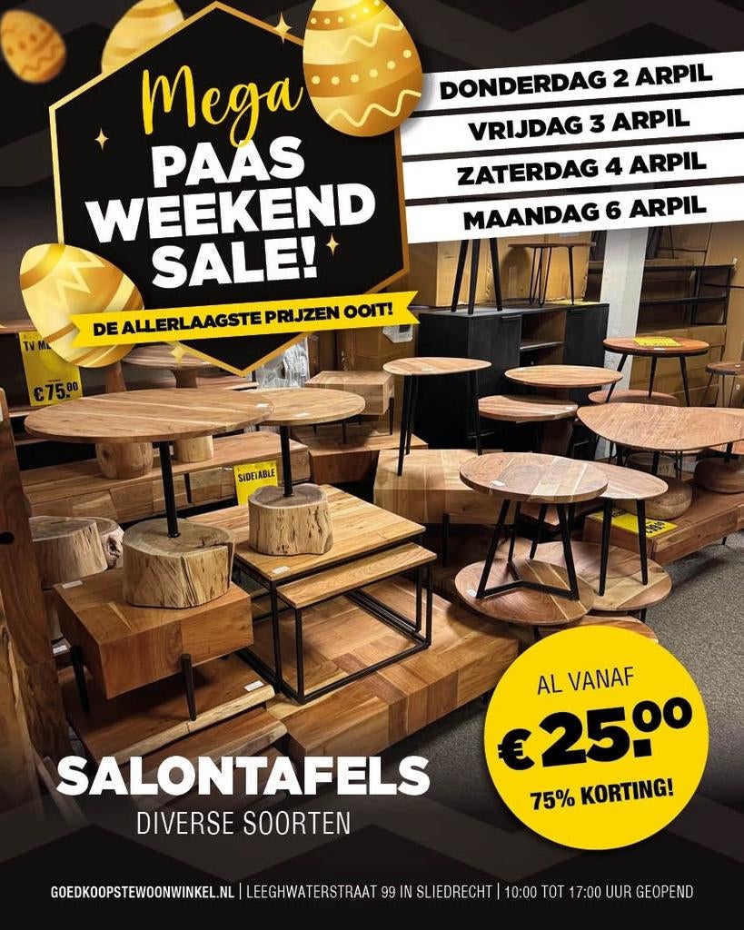 Salontafel - Diverse Soorten - Nu vanaf 19.95!, Huis en Inrichting, Tafels | Salontafels, Overige materialen, Diverse stijlen