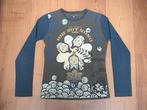 No NO / NO-NO leuk bruin / blauw shirt met tekst bloem meisj, Kinderen en Baby's, Kinderkleding | Maat 140, Gebruikt, Meisje, Ophalen of Verzenden