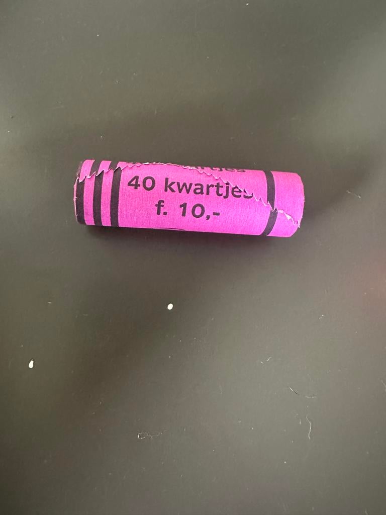 Rol van 40 Nederlandse kwartjes (gulden tijdperk), Postzegels en Munten, Munten | Nederland, Ophalen of Verzenden, Koningin Beatrix