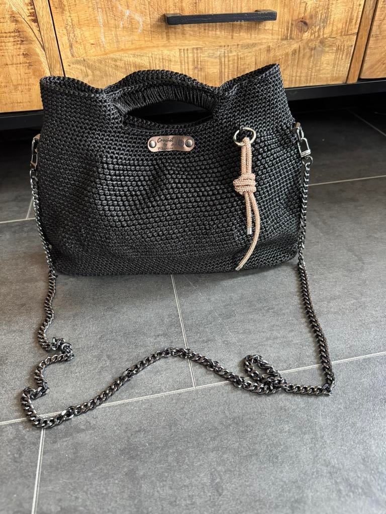 Nieuw gehaakte tas, Ophalen of Verzenden, Nieuw, Zwart, Schoudertasje