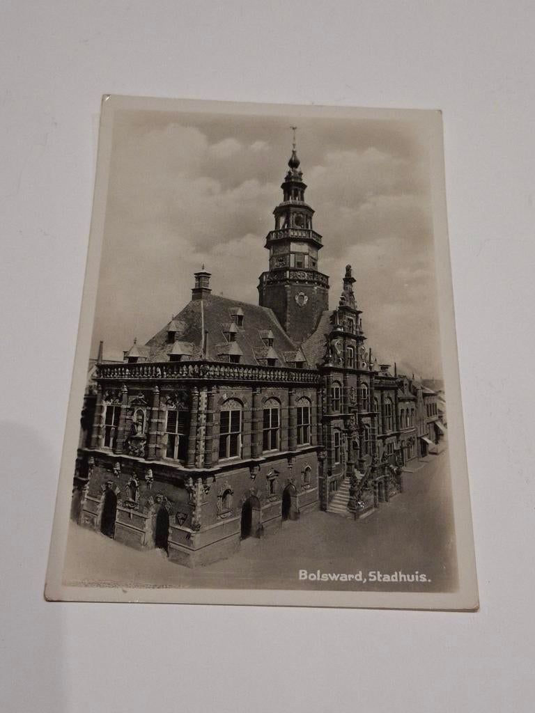 Bolsward, Stadhuis ansichtkaart, Ophalen of Verzenden, Ongelopen, Friesland