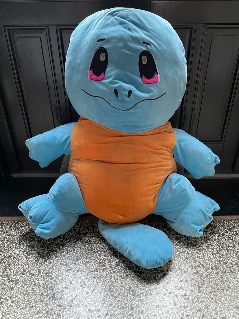 Grote Pokemon knuffel Squirtle 130 cm, Gebruikt, Overige merken, Overige typen, Blauw