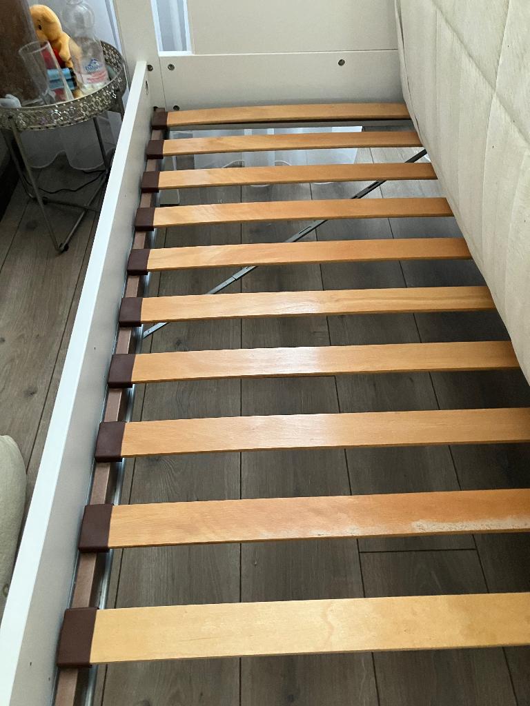 2 persoons bed, Ophalen, Overige materialen, Gebruikt, Wit