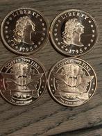 4x Koperen Liberty 1795 Munten - flowing hair, Ophalen of Verzenden