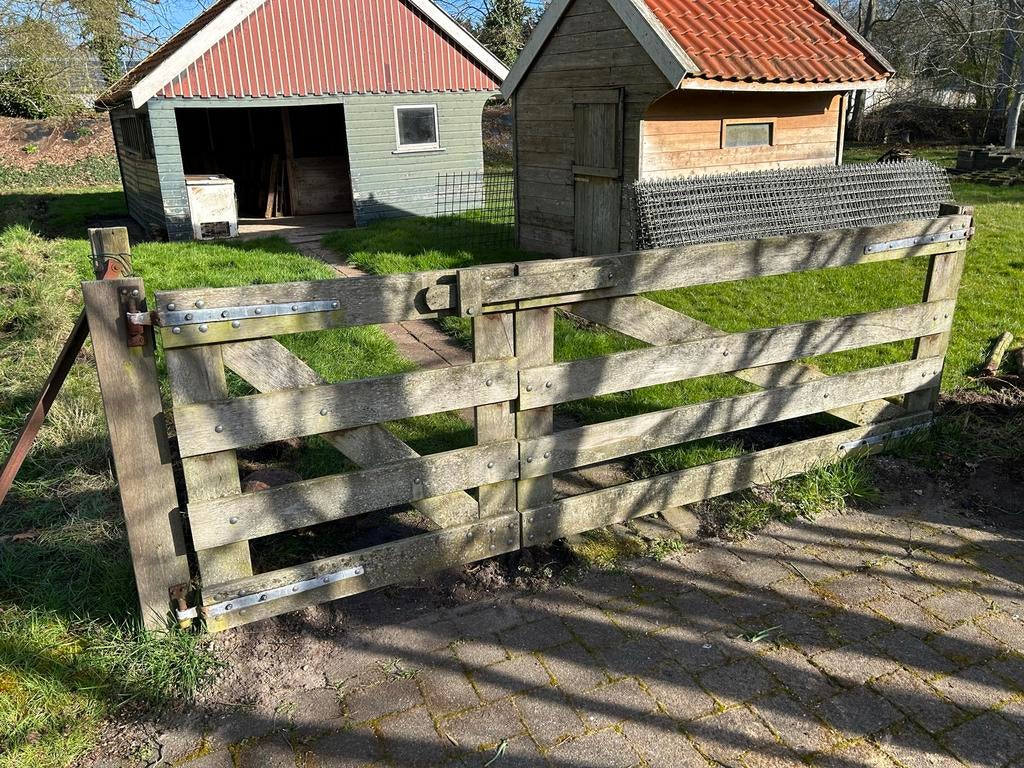 Robuust Weidehek - 3,10 x 1 meter, Ophalen, Met poort, Gebruikt, Tuinhek
