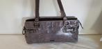 K145 -  CLAUDIO FERRICI grijs lederen damestas, zeer fraai, Sieraden, Tassen en Uiterlijk, Ophalen of Verzenden, -, -, -