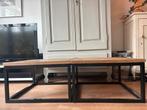 Teakhouten tafels met onderstel van zwart staal, Ophalen, Gebruikt, 50 tot 100 cm, 50 tot 100 cm