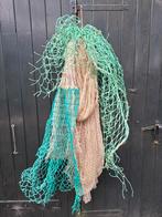 Oud vintage visnet creme groen, Tuin en Terras, Tuinwanddecoratie, Ophalen of Verzenden, N, T, V