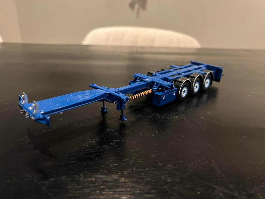 Tekno Containertrailer P. Vissr, Hobby en Vrije tijd, Modelauto's | 1:50, Nieuw, Bus of Vrachtwagen, Tekno, Ophalen of Verzenden