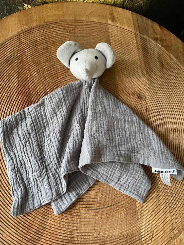 Jabadabado Olifant Knuffeldoekje Grijs, Kinderen en Baby's, Speelgoed | Knuffels en Pluche, Nieuw, Olifant, Ophalen of Verzenden