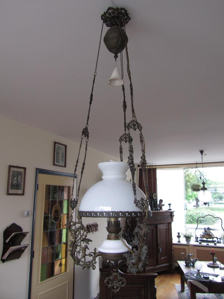 Antieke Schippertje lamp, Antiek en Kunst, Ophalen