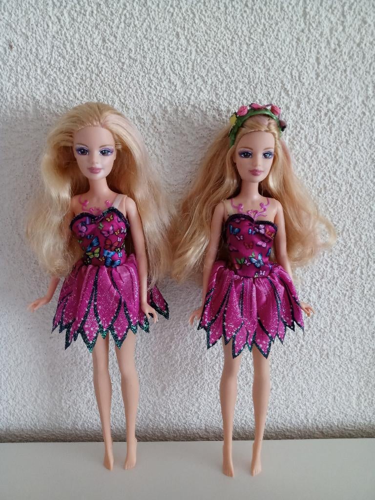 2 Barbie Poppen uit de BARBIE film MARIPOSA, Ophalen of Verzenden, Gebruikt, Pop
