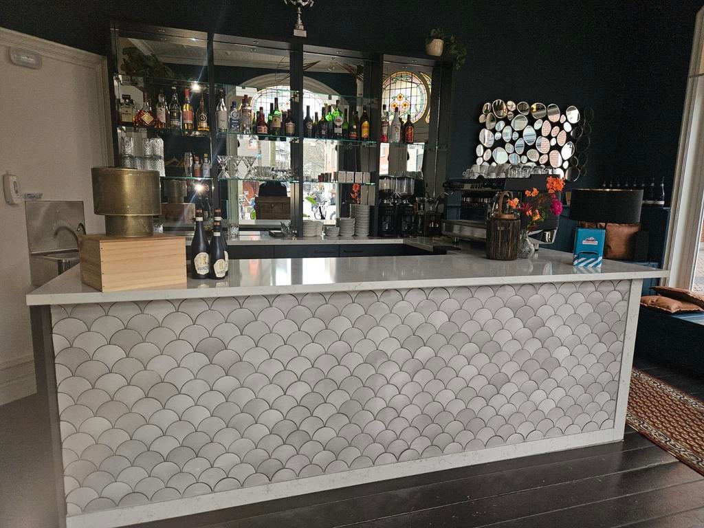 Barmeubel met spiegel achterwand, Ophalen, Zo goed als nieuw