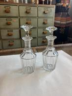 Antieke kristallen karaffen met stoppen, ca. 1870–1900, Antiek en Kunst, Antiek | Glas en Kristal, Ophalen of Verzenden