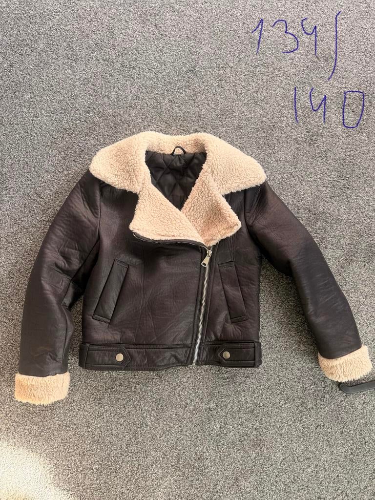 Jas Aviator maat 134/140, Kinderen en Baby's, Kinderkleding | Maat 134, Ophalen of Verzenden, Zo goed als nieuw, Meisje, Jas
