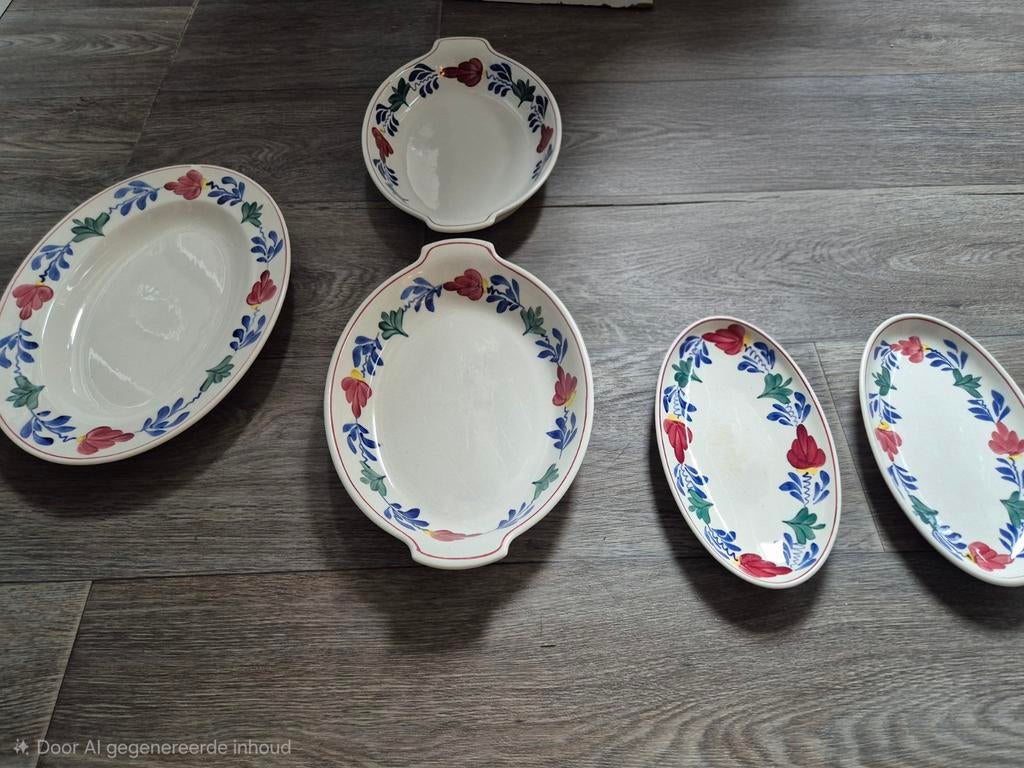 Boerenbont, Huis en Inrichting, Keuken | Servies, Gebruikt, Bord(en), Boerenbont, Aardewerk, Ophalen