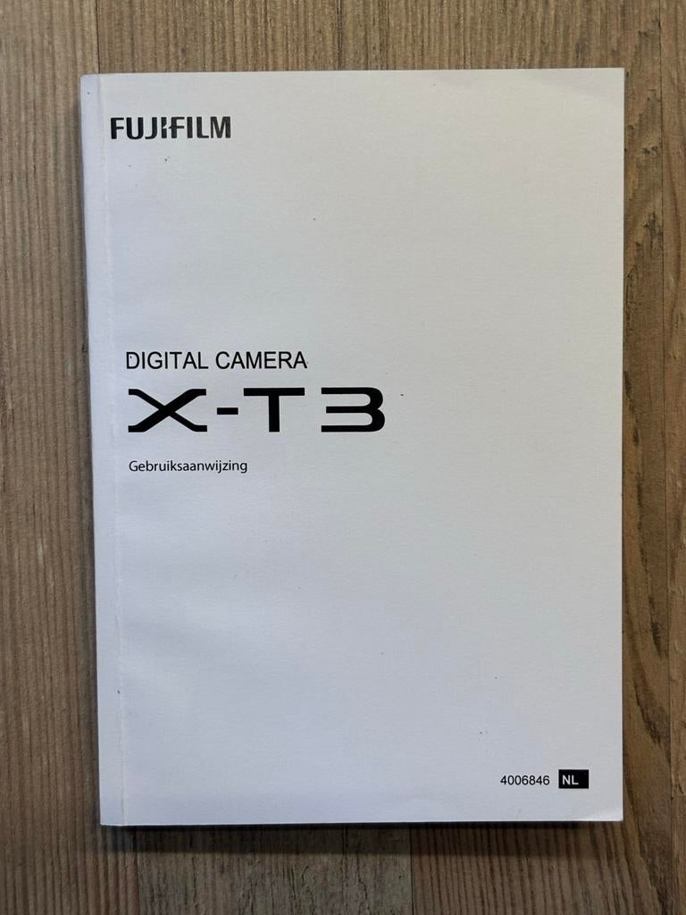 Fujifilm X-T3 Gebruiksaanwijzing - nederlandstalig, Ophalen of Verzenden, Zo goed als nieuw