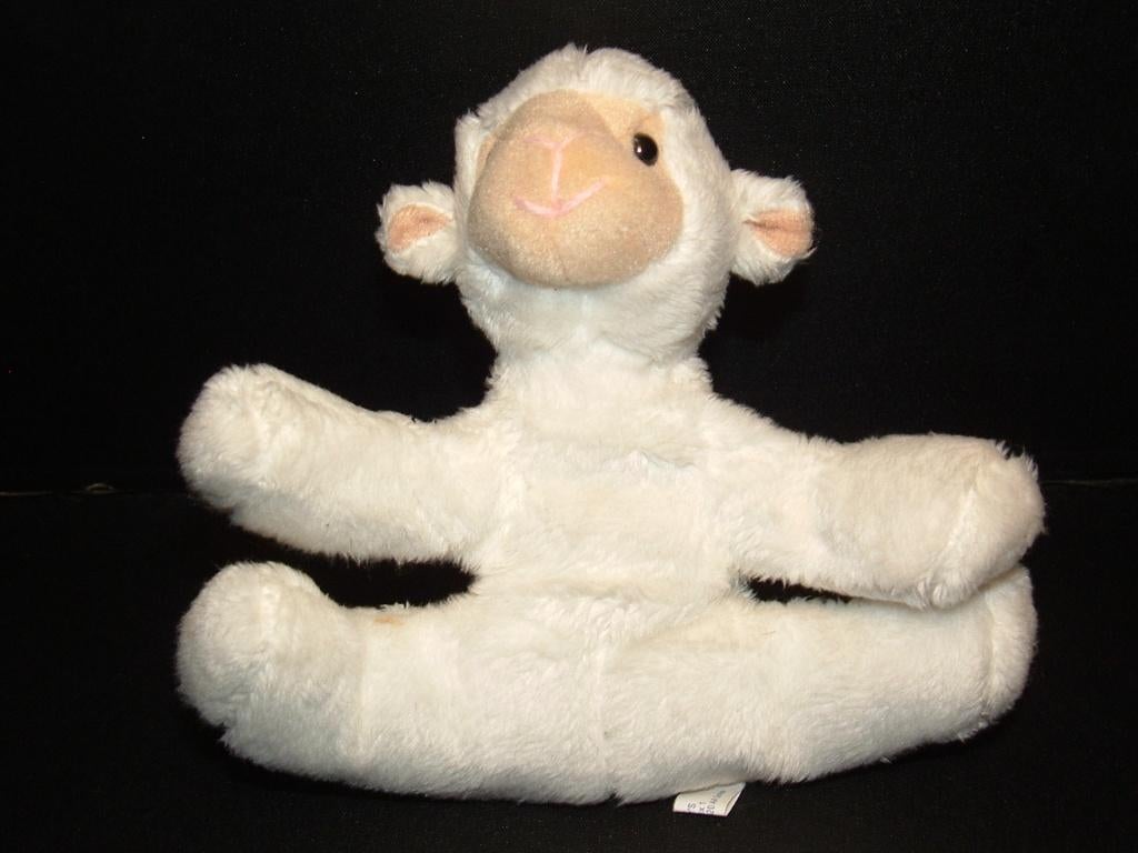 UNITOYS SCHAAP PLUCHE WIT MET HUIDSKLEUR VELOURS SNUITJE, Kinderen en Baby's, Speelgoed | Knuffels en Pluche, Ophalen of Verzenden