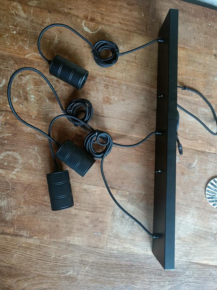 Calex Hanglamp met 3 pendels, Huis en Inrichting, Lampen | Hanglampen, Zo goed als nieuw, Minder dan 50 cm, Metaal, Ophalen