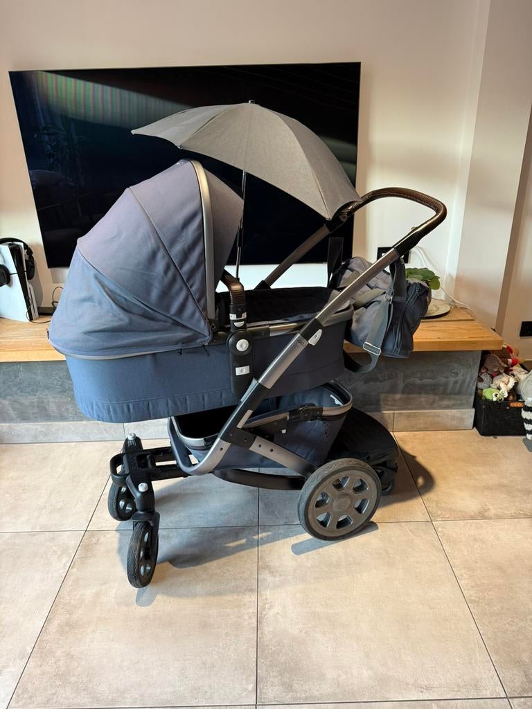 Joolz Geo2 blauw kinderwagen / buggy / met veel accessoires, Zo goed als nieuw, Combiwagen, Verstelbare duwstang, Ophalen