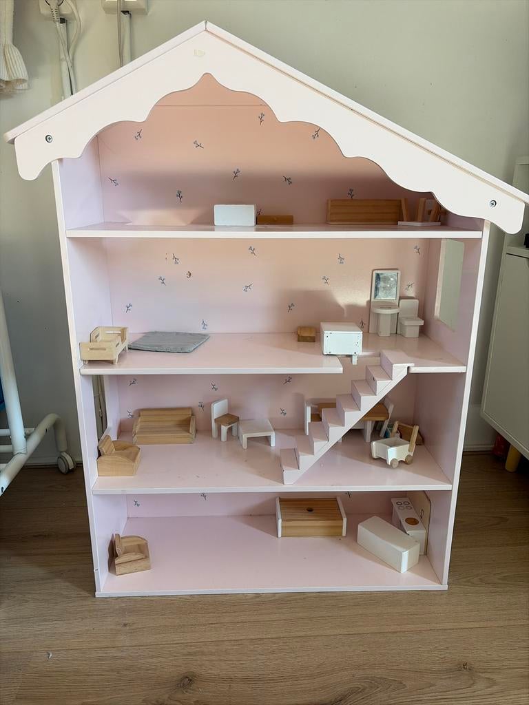 Poppenhuis Petite Amélie met meubels, Kinderen en Baby's, Speelgoed | Poppenhuizen, Ophalen, Gebruikt, Poppenhuis