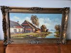 Prachtig schilderij van Jac de Groot - Hollands landschap, Antiek en Kunst, Ophalen