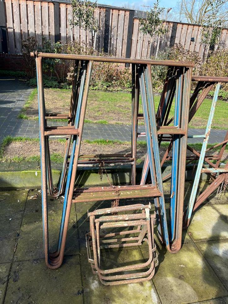 Schraagjes, diverse hoogtes, Doe-het-zelf en Verbouw, Steigers, Gebruikt, Overige typen, Minder dan 2 meter, Ophalen