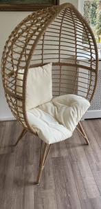 Rotan fauteuil met kussens, Ophalen, Bohemian, Modern, Scandinavisch, 75 tot 100 cm, Stof