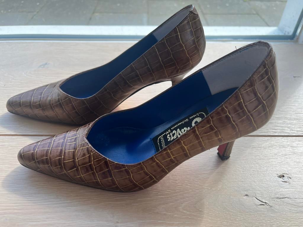 Stravers hakken maat 33, Bruin, Ophalen of Verzenden, Schoenen met hoge hakken, Gedragen