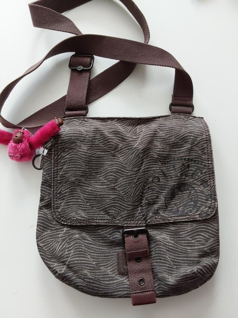 Kipling schoudertas met aapje🦧, Ophalen of Verzenden, Zo goed als nieuw, Overige kleuren, Kipling