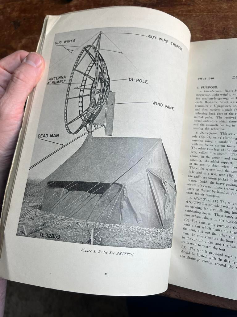 WO2 Amerikaans handleiding SCR-602 radar systeem 1944, Verzamelen, Militaria | Tweede Wereldoorlog, Amerika, Ophalen of Verzenden