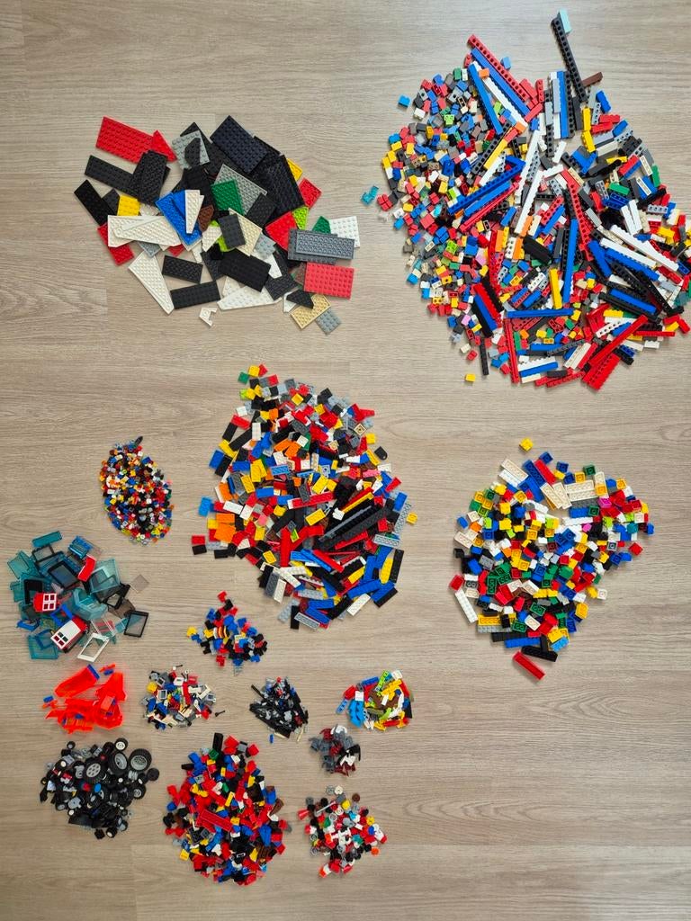 LEGO bulk 5kg gesorteerd platen stenen wielen, Ophalen of Verzenden, Gebruikt