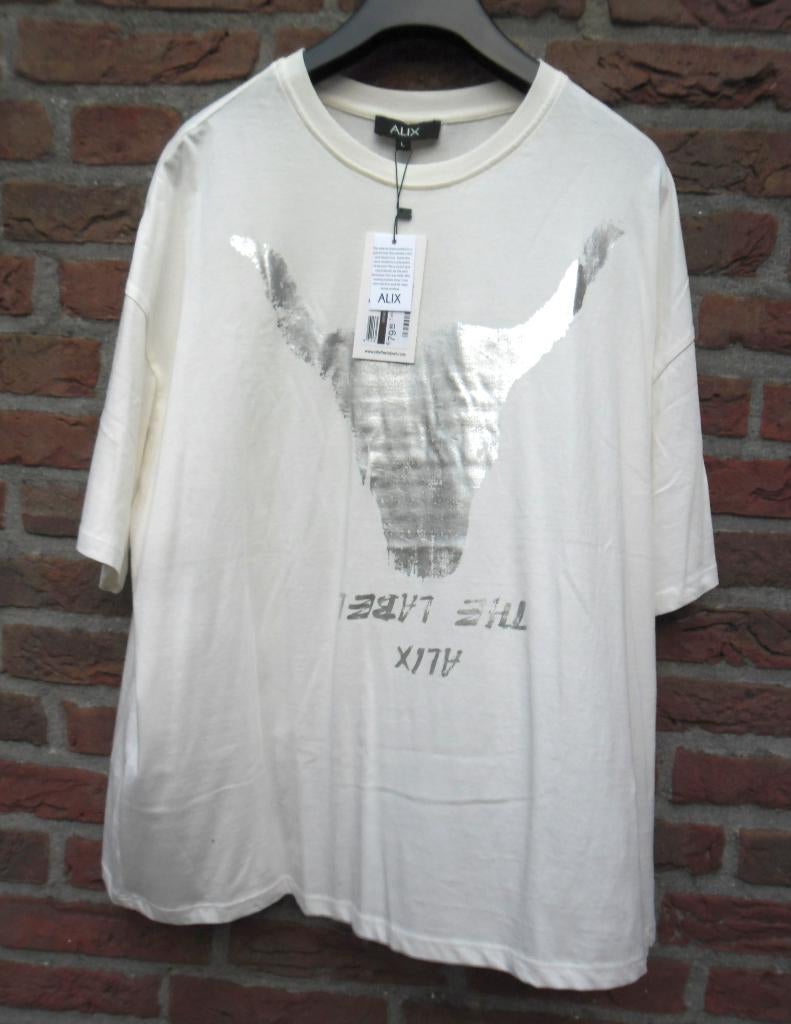Alix the label nieuw shirt met prachtige print maat L, Kleding | Dames, T-shirts, Alix the label, Wit, Maat 42/44 (L), Nieuw