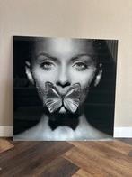 Schilderij Butterfly Woman, Ophalen, 50 tot 75 cm, Zo goed als nieuw, Schilderij
