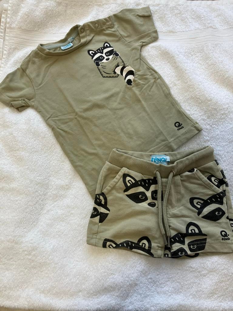 Leuke set T-shirt en korte broek / short fling maat 86, Kinderen en Baby's, Babykleding | Maat 86, Ophalen of Verzenden, Zo goed als nieuw