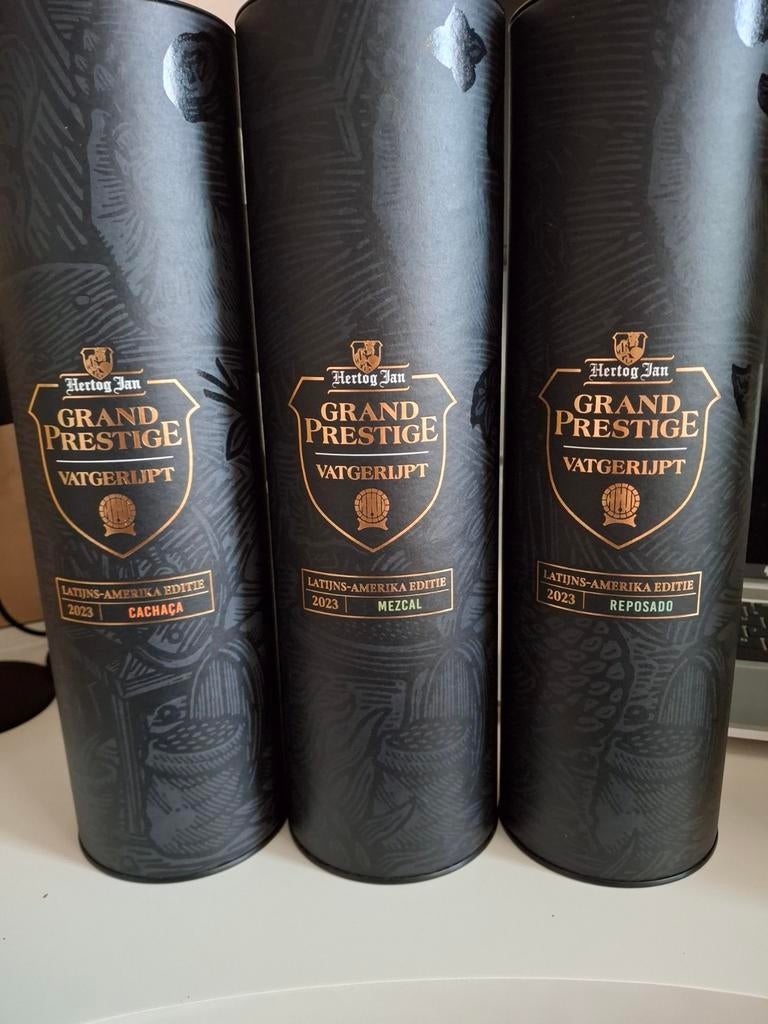 3x Hertog Jan Grand Prestige Vatgerijpt 2023 Latijns-Amerika, Verzamelen, Ophalen of Verzenden, Nieuw, Flesje(s), Hertog Jan