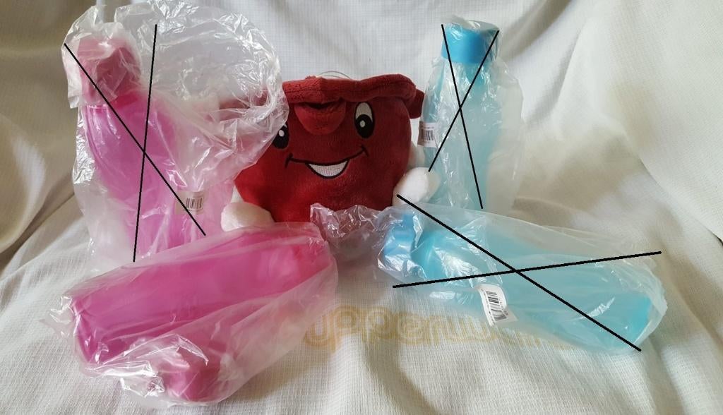 Tup. adv. 24: Ecofles flesje 310 ml roze laatste, Ophalen of Verzenden, Nieuw, Overige typen