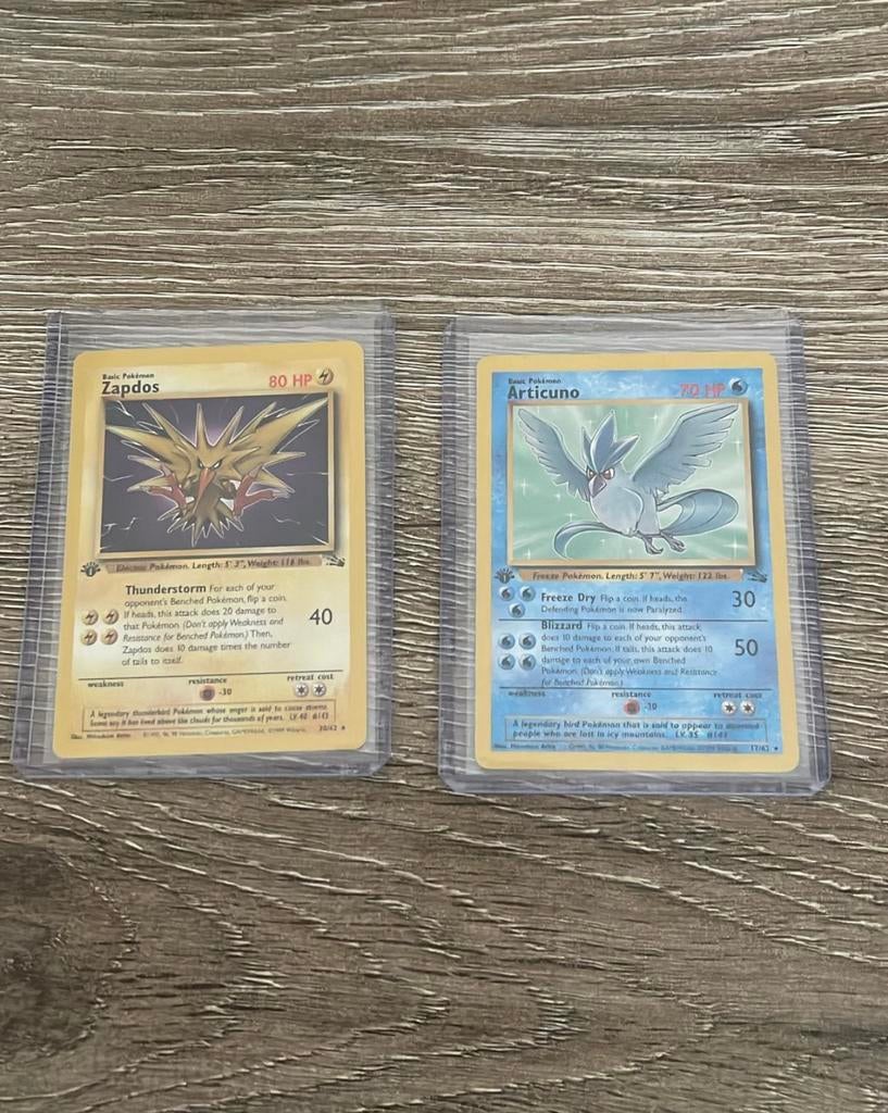 Zapdos & Articuno Fossil, Ophalen, Zo goed als nieuw, Meerdere kaarten
