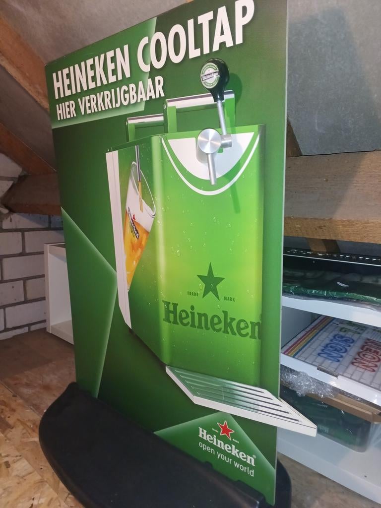 Reclamebord heineken, Ophalen, Zo goed als nieuw, Reclamebord, Plaat of Schild, Heineken
