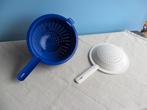 Tupperware Duo vergiet - groentezeef, Huis en Inrichting, Keuken | Tupperware, Ophalen of Verzenden, Zo goed als nieuw, Blauw
