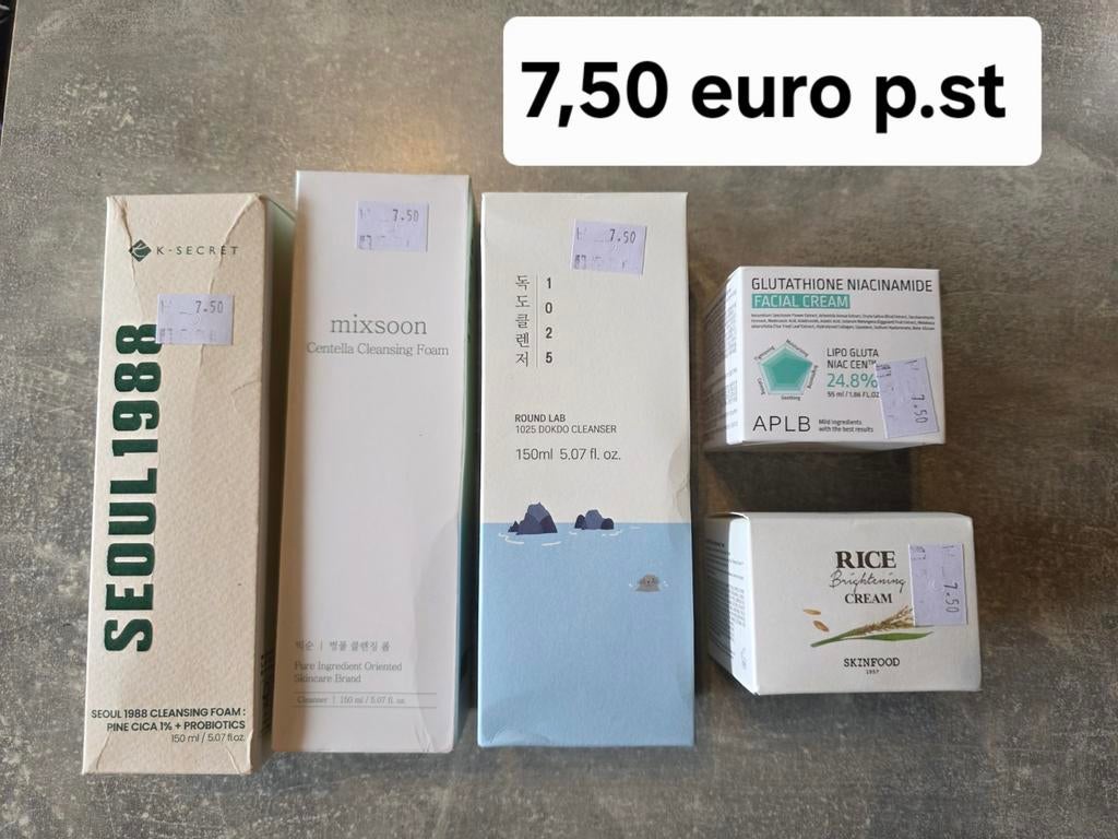 Korean skincare k-beauty , make-up
Nieuw, Diverse Koreaanse merken, Gehele gezicht, Niet gespecificeerd (diverse fabrikanten)