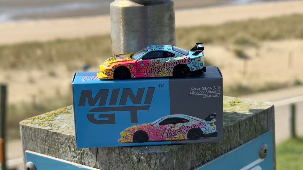 Mini GT Nissan Silvia S15 LB-Super Silhouette LBWK KUMA 1:64, Overige merken, 1:50 of kleiner, Auto, Nieuw