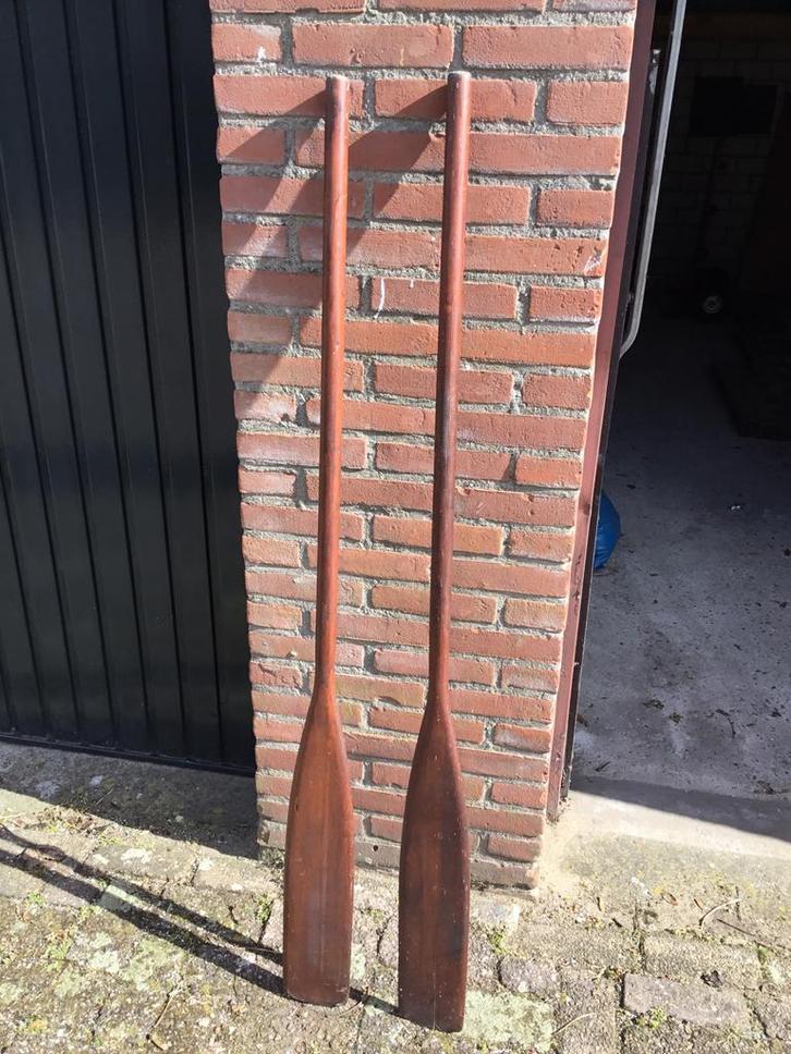 Houten peddels., Watersport en Boten, Peddels, Gebruikt, Ophalen