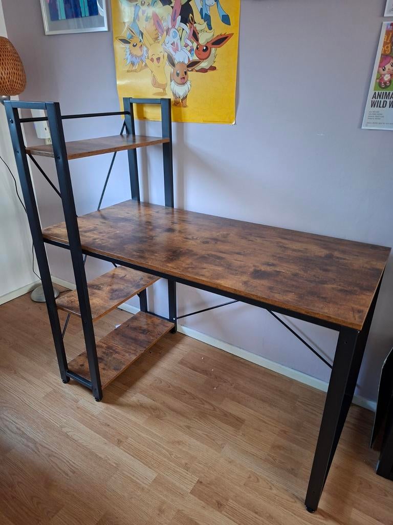 Bureau vintage houtlook, Ophalen, Zo goed als nieuw