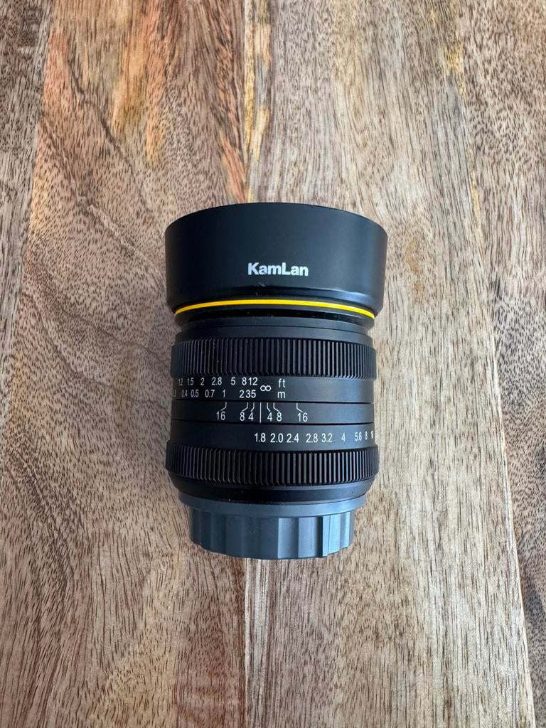 Kamlan 21mm F1.8 MFT M43 lens, Ophalen of Verzenden, Zo goed als nieuw, Standaardlens