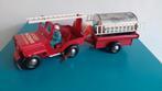 Brandweerauto opwindmechanisme blik Frankrijk Loax Willys, Antiek en Kunst, Antiek | Speelgoed, Ophalen of Verzenden
