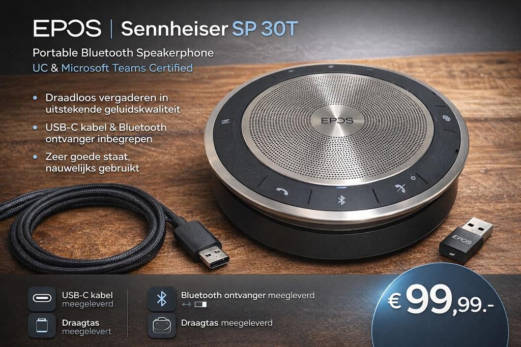 EPOS Sennheiser SP30T Speakerphone Zo Goed Als Nieuw, Audio, Tv en Foto, Luidsprekers, Overige merken, Ophalen of Verzenden, Zo goed als nieuw