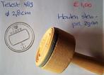Tekst 489 Houten stempel, Ophalen of Verzenden, Zo goed als nieuw, Houten stempel
