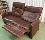 Leren 2zitsbank met relax, Ophalen, Gebruikt, Eenpersoons, 75 tot 100 cm